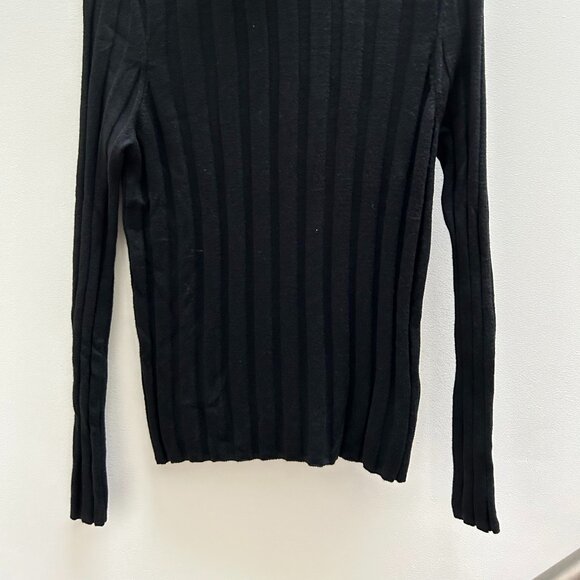 Turtleneck Top- Black - Picture 2 of 4